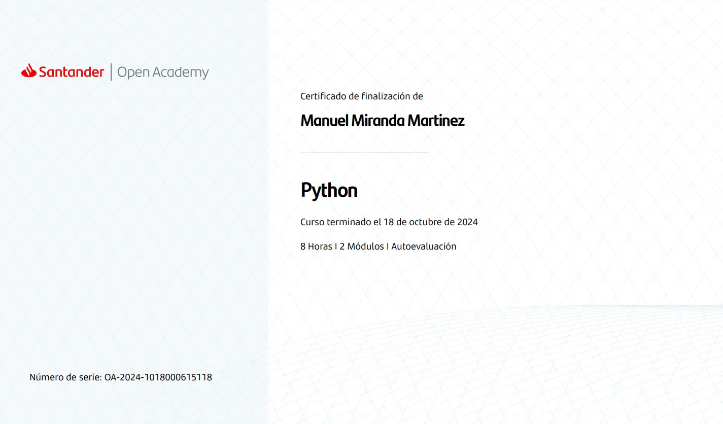 Python Certificate
